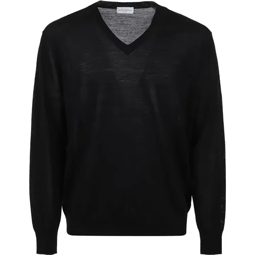 Schwarzer V-Ausschnitt Pullover , Herren, Größe: S - Ballantyne - Modalova