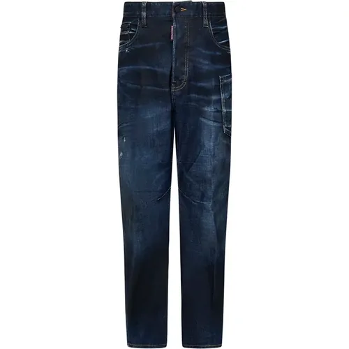 Blaue Loose Fit Jeans Aw24 , Herren, Größe: S - Dsquared2 - Modalova