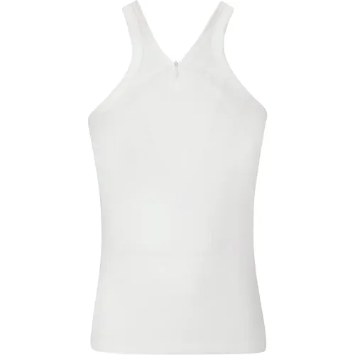 Criss Cross Rib Tank Top , female, Sizes: M, S - Courrèges - Modalova