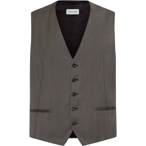 Wool Waistcoat with V-Neck , male, Sizes: XL, L, M, 3XL, 2XL - Tagliatore - Modalova