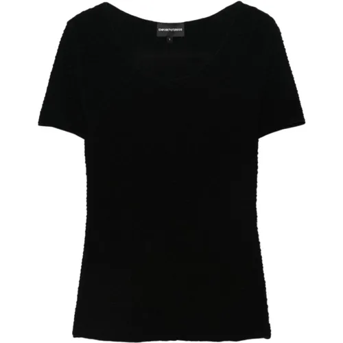 Schwarzes Top für Frauen , Damen, Größe: XL - Emporio Armani - Modalova