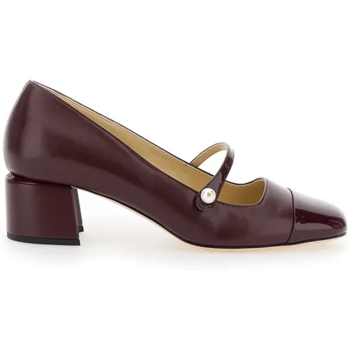 Bordeaux Heel Elisa 45 Shoes , female, Sizes: 5 1/2 UK, 8 UK, 4 UK, 7 UK, 5 UK, 3 UK, 6 UK, 4 1/2 UK - Jimmy Choo - Modalova