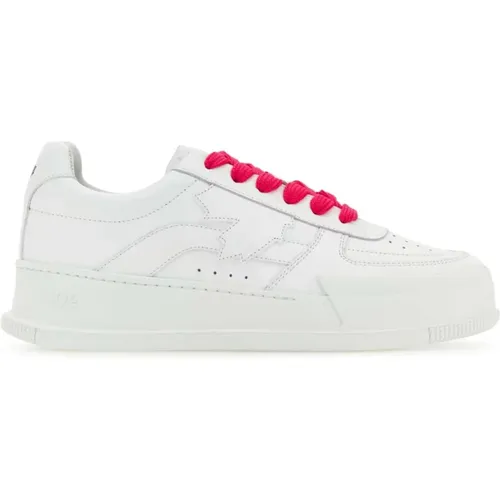 Weiße Leder-Canadiansneakers - Modischer Stil , Damen, Größe: 37 1/2 EU - Dsquared2 - Modalova