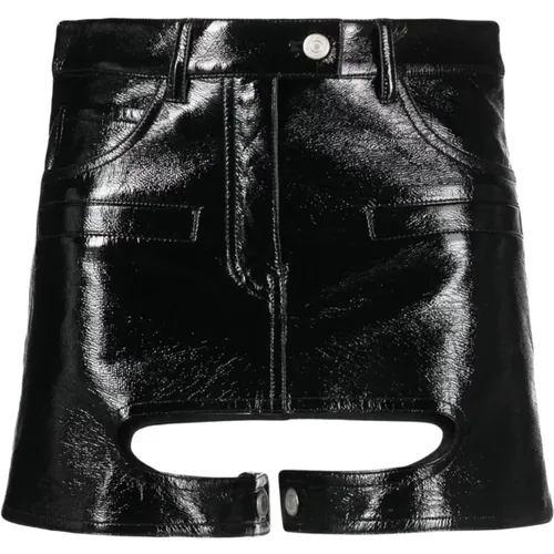 Chaps vinyl skirt , female, Sizes: XS, 2XS - Courrèges - Modalova