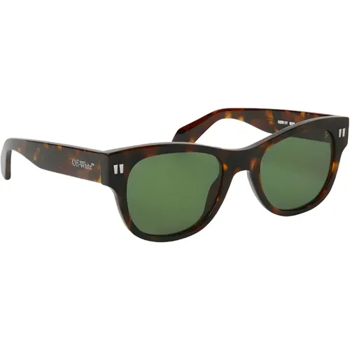 Sonnenbrille,OERI107 6055 Sonnenbrille,Sunglasses,Blaue Sonnenbrille mit Original-Etui - Off White - Modalova