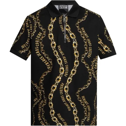 Schwarzes Poloshirt für Männer - Versace Jeans Couture - Modalova