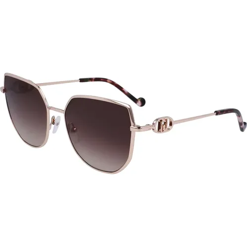 Sunglasses LJ154S,Rose Gold/Light Brown Shaded Sunglasses,Blush Gold/Blue Shaded Sunglasses - Liu Jo - Modalova