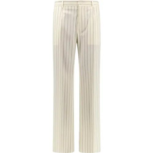Mens Clothing Trousers White Ss24 , male, Sizes: M - Dolce & Gabbana - Modalova