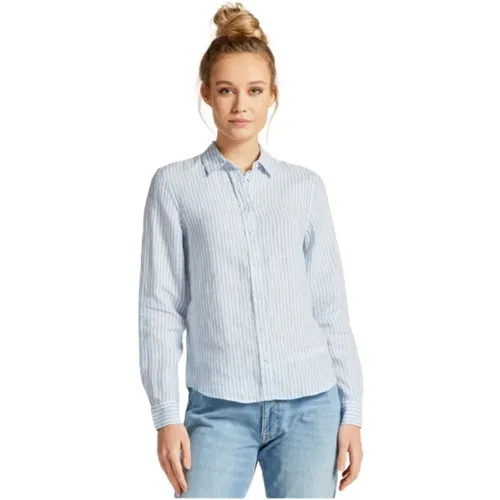 Striped Linen Regular Fit Shirt , female, Sizes: M, XS, L, S - Gant - Modalova