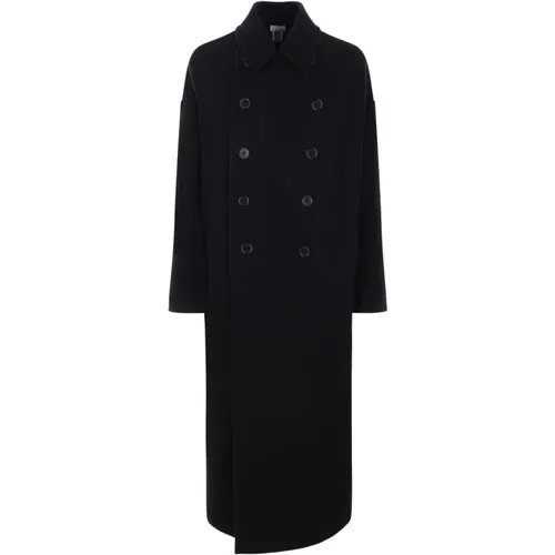 Wool Double-Breasted Coat , female, Sizes: S - Noir Kei Ninomiya - Modalova