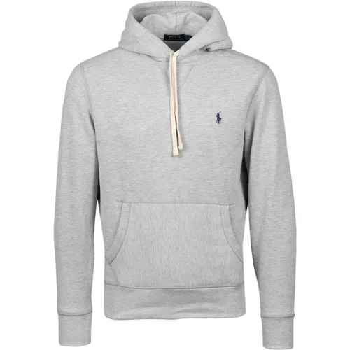 Grey Polo Hoodie with Embroidered Logo , male, Sizes: XL, L - Ralph Lauren - Modalova