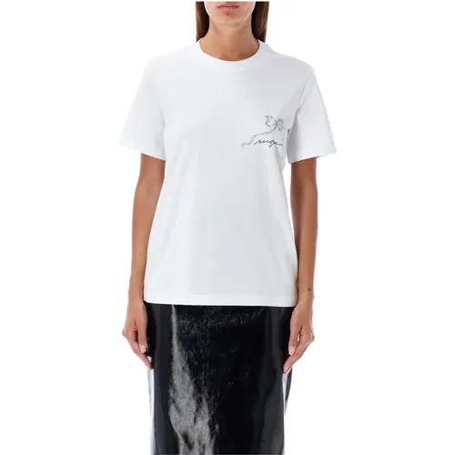 Crystal Ribbon T-Shirt , female, Sizes: M, L - Msgm - Modalova