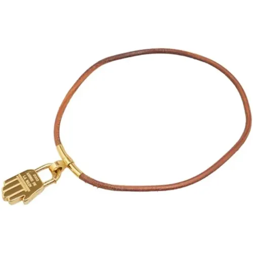 Pre-owned Leather necklaces , female, Sizes: ONE SIZE - Hermès Vintage - Modalova