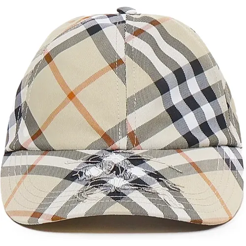 Check Baseball Cap mit EKD Detail , unisex, Größe: S - Burberry - Modalova