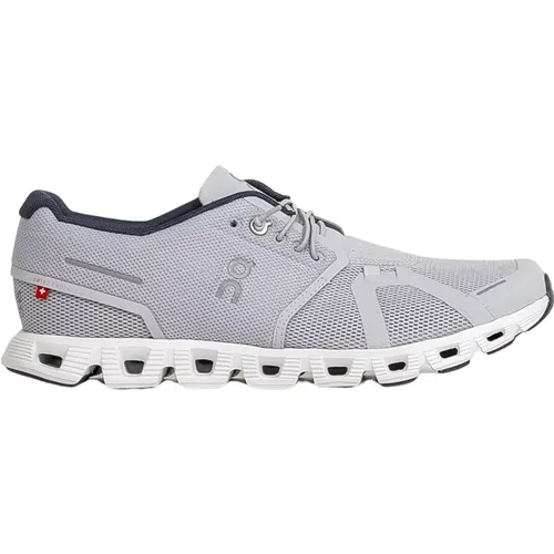 Cloud 5 White and Grey Sneakers , male, Sizes: 8 1/2 UK, 8 UK, 10 UK, 7 UK, 11 UK, 9 UK - ON Running - Modalova