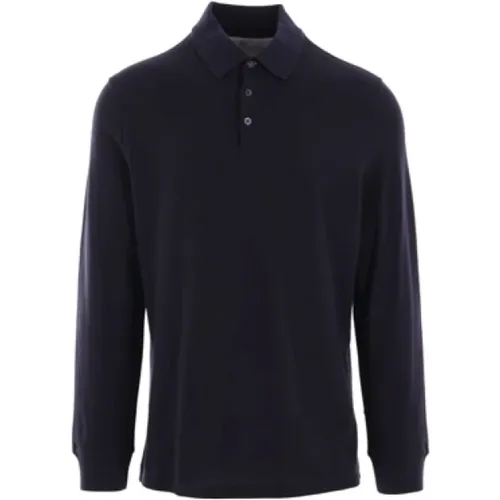 Blaue Polo T-Shirts und Polos , Herren, Größe: M - BRUNELLO CUCINELLI - Modalova