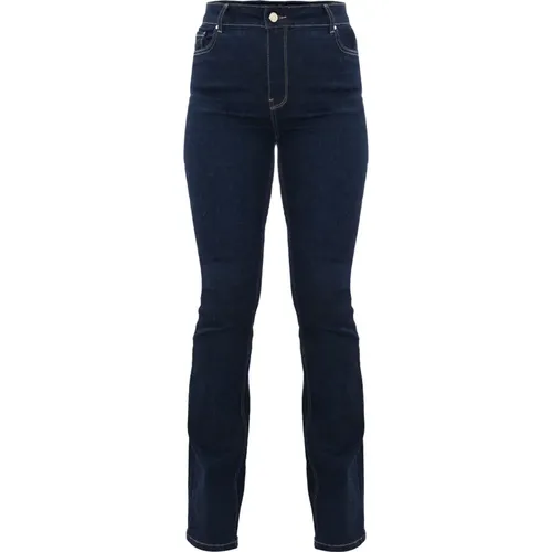 Straight-Leg Jeans mit Kontrastnähten , Damen, Größe: W28 - Kocca - Modalova