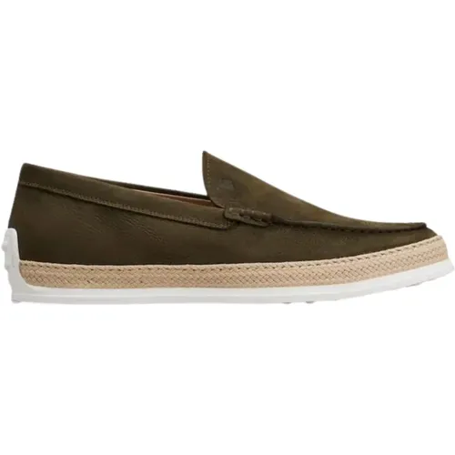 Flat Shoes with Tod`s Monogram Print , male, Sizes: 5 1/2 UK - TOD'S - Modalova