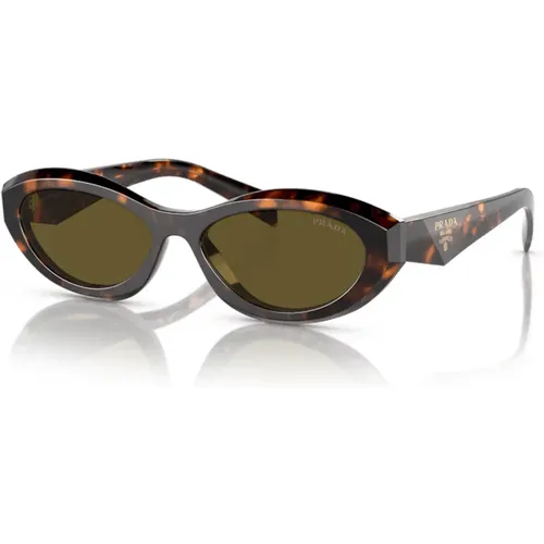 Elegante Oval Sonnenbrille , Damen, Größe: 55 MM - Prada - Modalova