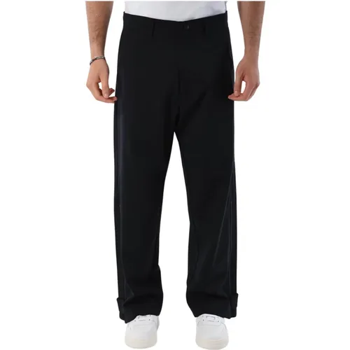 Wool Blend Wide Leg Pants , male, Sizes: W33, W36, W32 - Department Five - Modalova