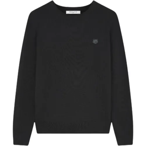 Fox Head Patch Regular Jumper (schwarz) , Herren, Größe: S - Maison Kitsuné - Modalova