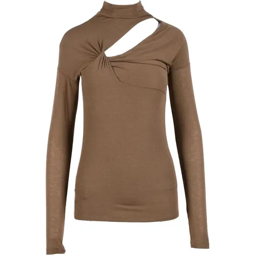 Weicher Strickpullover Mischung , Damen, Größe: L - pinko - Modalova