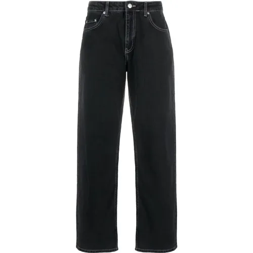 Schwarze Baumwoll-Denim-Jeans , Damen, Größe: W25 - Moschino - Modalova