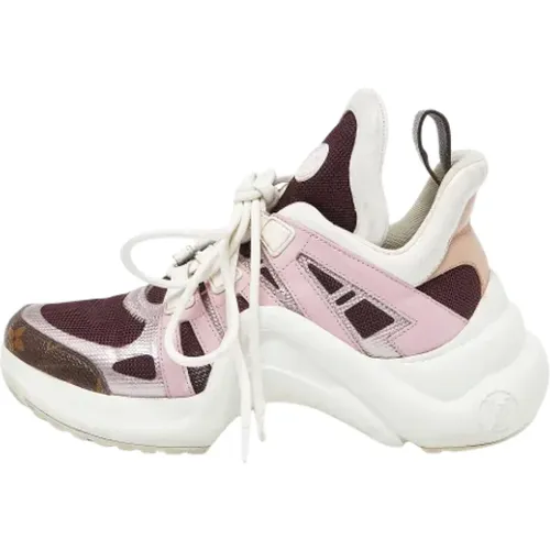 Pre-owned Coated canvas sneakers , female, Sizes: 3 1/2 UK - Louis Vuitton Vintage - Modalova