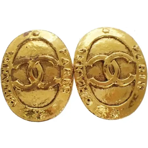 Pre-owned Metal earrings , female, Sizes: ONE SIZE - Chanel Vintage - Modalova