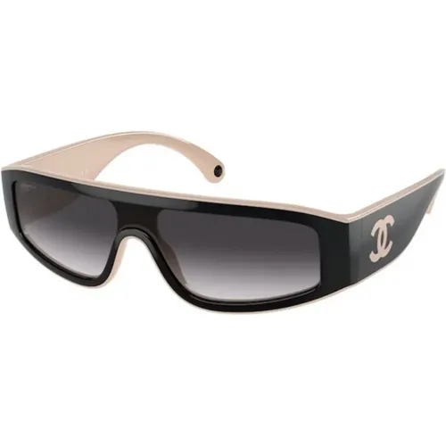 Stilvolle Sonnenbrille mit schwarzem Rahmen - Chanel - Modalova