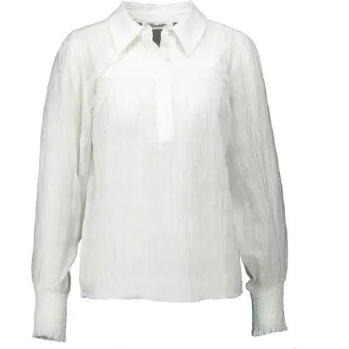 Elegante Weiße Bluse mit Rüschen , Damen, Größe: XL - Co'Couture - Modalova