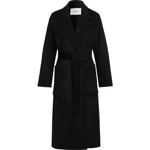 Midi Wool Coat with Belt and Pockets , female, Sizes: L, M, S - IVY OAK - Modalova