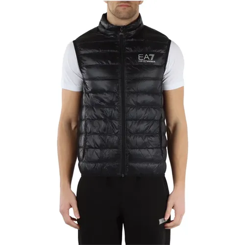 Quilted Sleeveless Puffer Jacket , male, Sizes: L - Emporio Armani EA7 - Modalova