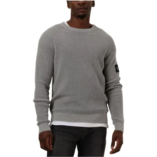 Casual Badge Easy Sweater , Herren, Größe: 2XL - Calvin Klein - Modalova