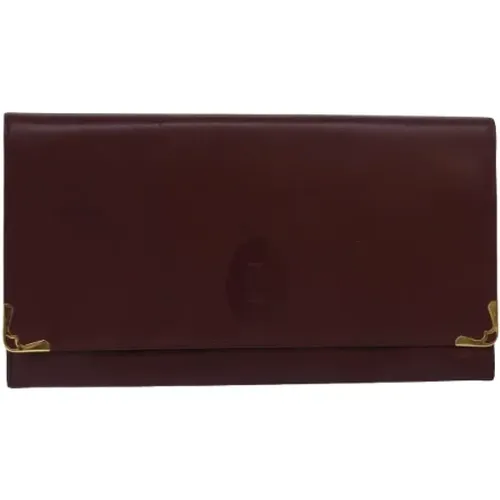 Pre-owned Leather clutches , female, Sizes: ONE SIZE - Cartier Vintage - Modalova