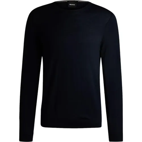 Slim-fit wool sweater crew neck , male, Sizes: XL, M, 2XL - Hugo Boss - Modalova