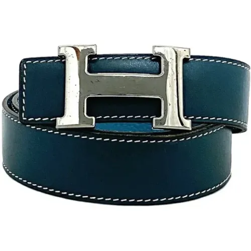Gebrauchter Blauer Ledergürtel - Hermès Vintage - Modalova