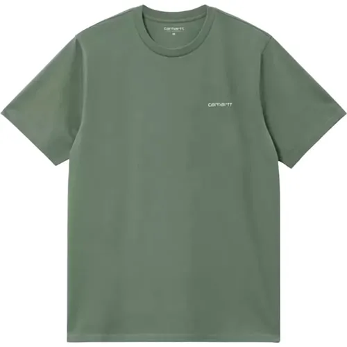 Script Embroidery T-Shirt Park White , male, Sizes: L, XL, S - Carhartt WIP - Modalova