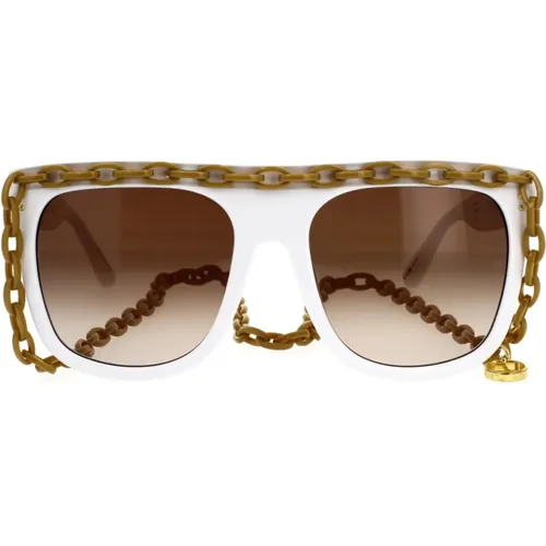 LFL 1304 C3 Sunglasses with Chain , female, Sizes: 58 MM - Linda Farrow - Modalova