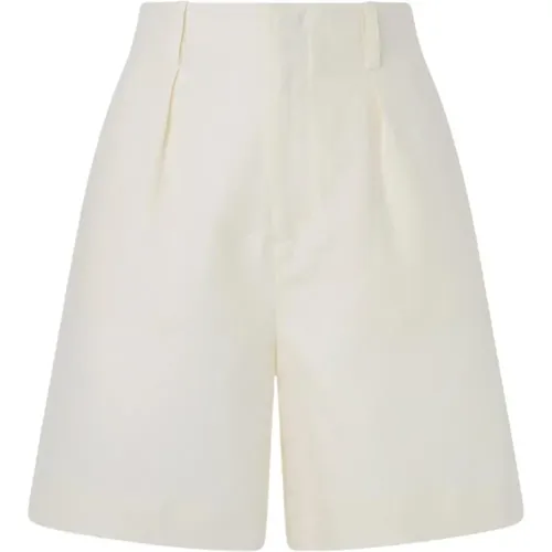 Weiße einfarbige Shorts für Frauen , Damen, Größe: S - Pepe Jeans - Modalova