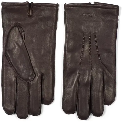 Dark Leather Gloves for Men , male, Sizes: L, XL, S, M - Howard London - Modalova