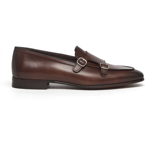 Leather Monk Strap Shoes , male, Sizes: 8 1/2 UK, 10 UK, 6 UK, 7 UK - Berwick - Modalova
