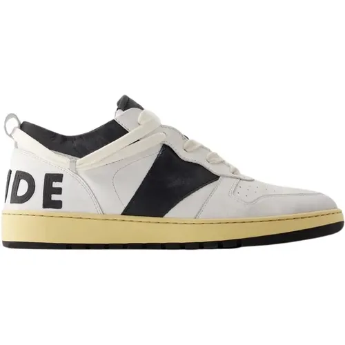 Rhecess Niedrige Sneakers - Leder - Weiß/Schwarz , Herren, Größe: 40 EU - Rhude - Modalova