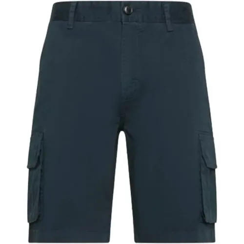 Military Solid Navy Bermuda Shorts , male, Sizes: L, M, XL - Sun68 - Modalova