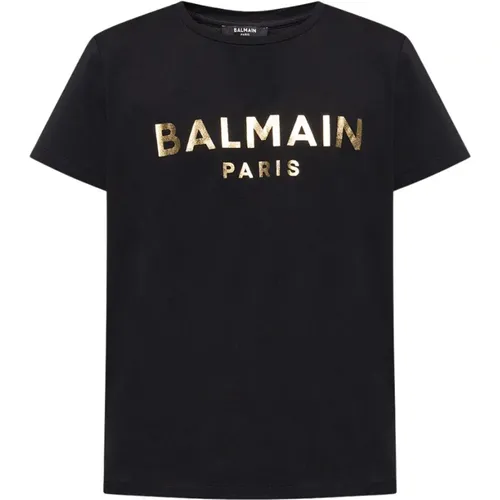 T-shirt with logo , male, Sizes: XL, M, S, L, 2XL - Balmain - Modalova