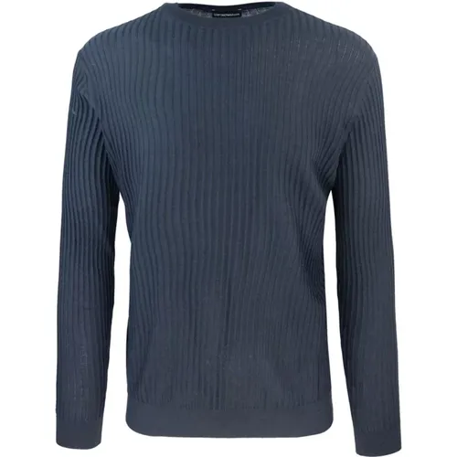 Crew Neck Wool Sweater , male, Sizes: L, S - Emporio Armani - Modalova