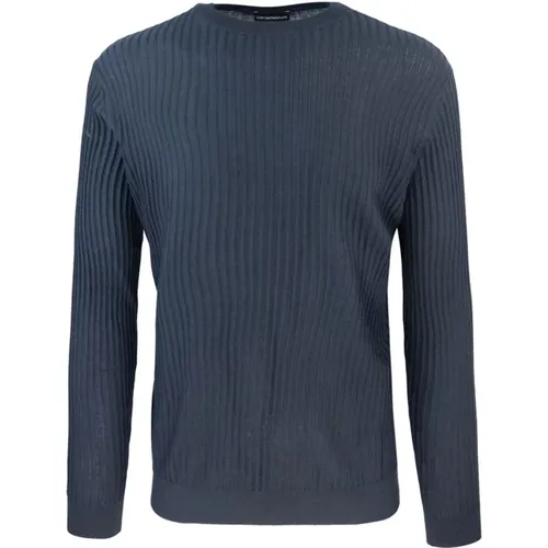 Crew Neck Wool Sweater , male, Sizes: M, L, XL, 2XL, S - Emporio Armani - Modalova