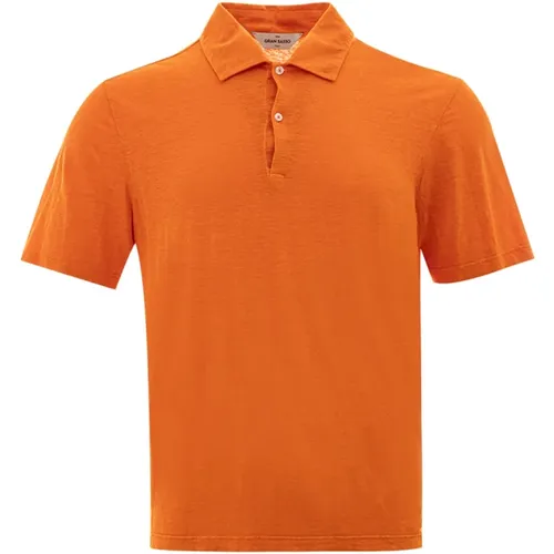 Linen Polo Shirt , male, Sizes: L - Gran Sasso - Modalova