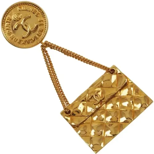 Pre-owned Gold Metal Chanel Brooch , female, Sizes: ONE SIZE - Chanel Vintage - Modalova