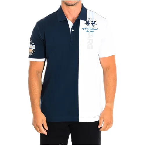 Kurzarm Polo in Marine-Weiß - LA MARTINA - Modalova